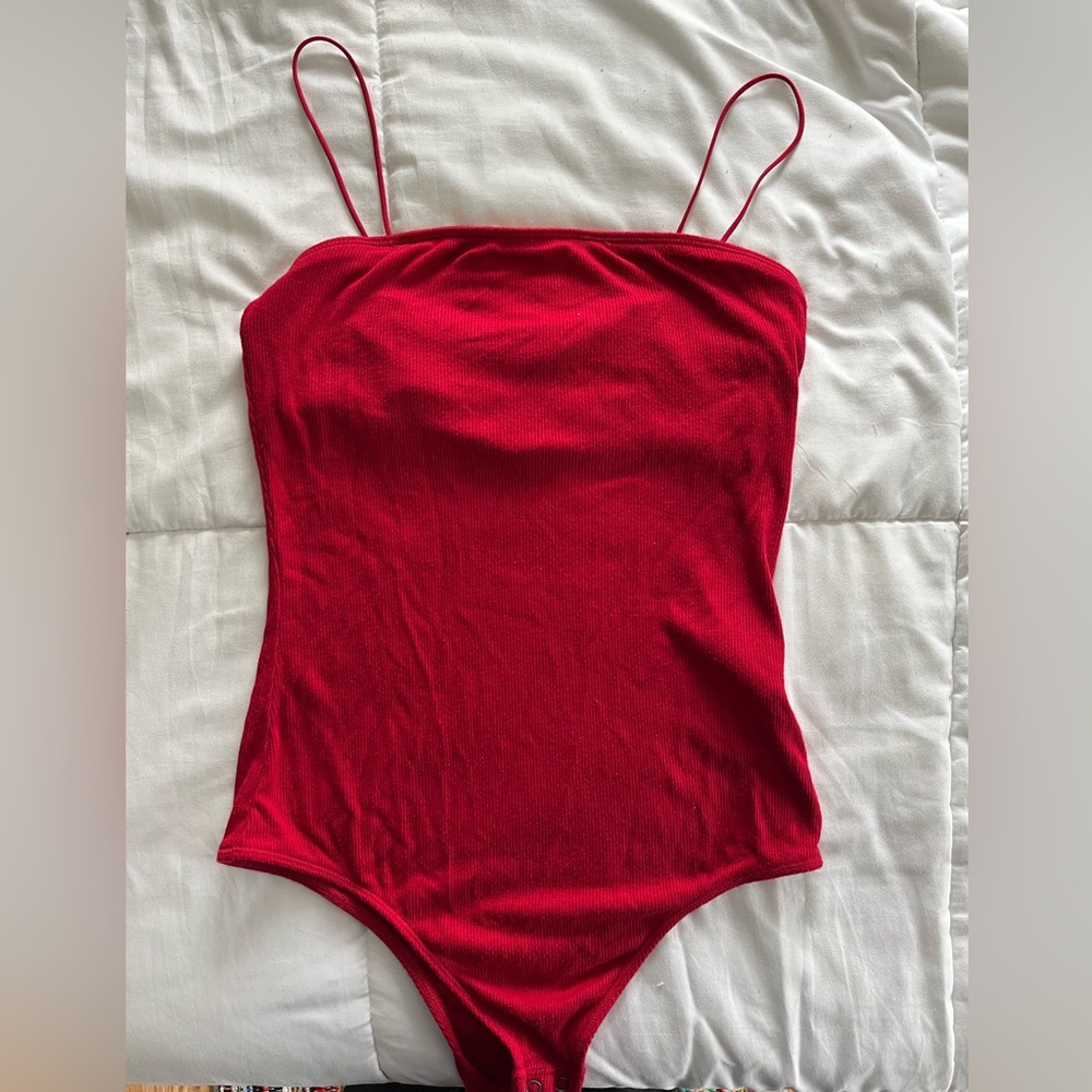 Red body suit